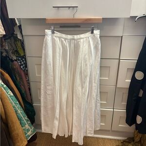 Ralph Lauren purple label pleated linen blend skirt